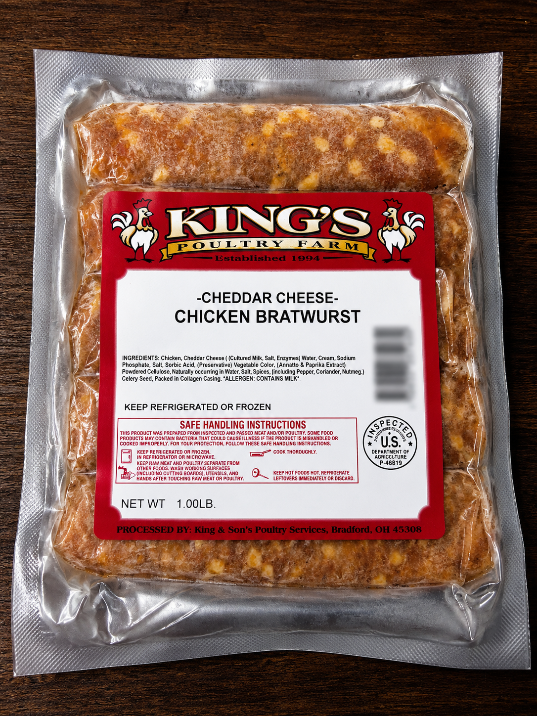 Cheddar Chicken Brats