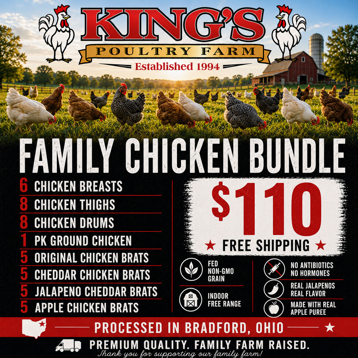 Family Chicken Bundle - Ships Free
